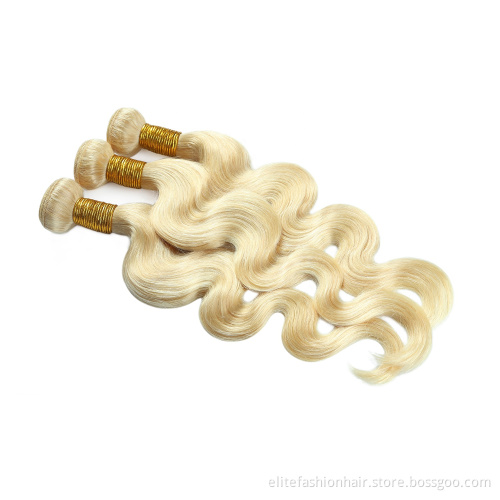 613 Blonde Hair Bundles High Quality Body Wave Cuticle Aligned Hair Bundle Shiny Remy Hair Extensions